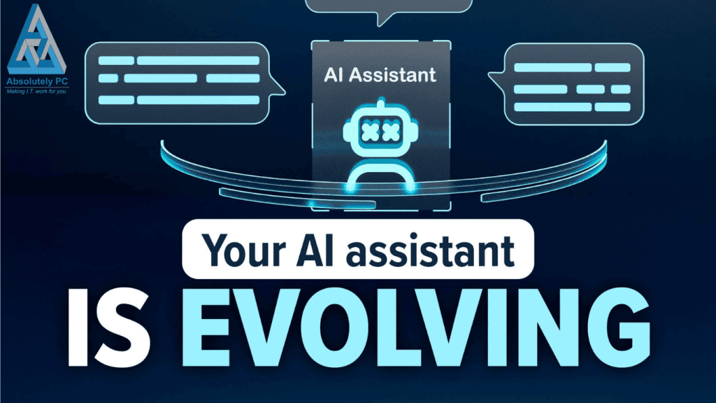 Illustration representing Microsoft 365 Copilot Wave 3 AI agents working within a business environment, symbolising automated workflows under governance oversight.